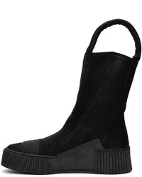 Baskets montantes en cuir noires Boris Bidjan Saberi