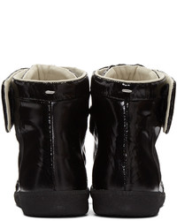 Baskets montantes en cuir noires Maison Margiela