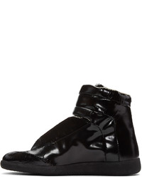 Baskets montantes en cuir noires Maison Margiela