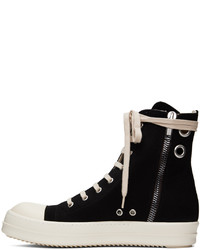 Baskets montantes en cuir noires Rick Owens DRKSHDW