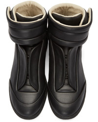 Baskets montantes en cuir noires Maison Margiela