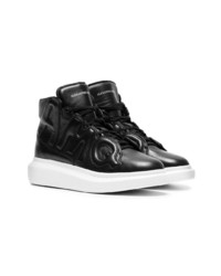 Baskets montantes en cuir noires Alexander McQueen