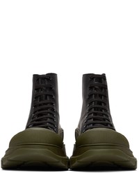 Baskets montantes en cuir noires Alexander McQueen