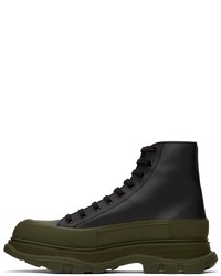 Baskets montantes en cuir noires Alexander McQueen