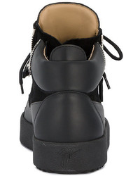 Baskets montantes en cuir noires Giuseppe Zanotti Design