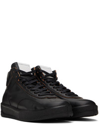 Baskets montantes en cuir noires Jil Sander