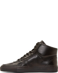 Baskets montantes en cuir noires Common Projects