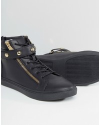 Baskets montantes en cuir noires Juicy Couture