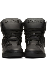 Baskets montantes en cuir noires Loewe