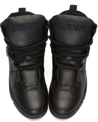 Baskets montantes en cuir noires Loewe