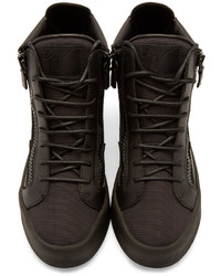 Baskets montantes en cuir noires Giuseppe Zanotti