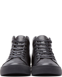 Baskets montantes en cuir noires Tiger of Sweden