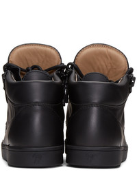 Baskets montantes en cuir noires Giuseppe Zanotti