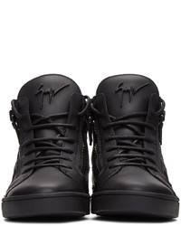 Baskets montantes en cuir noires Giuseppe Zanotti