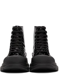 Baskets montantes en cuir noires Alexander McQueen