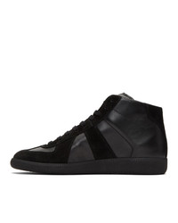 Baskets montantes en cuir noires Maison Margiela