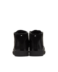 Baskets montantes en cuir noires Maison Margiela