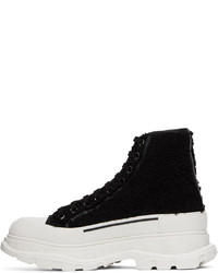 Baskets montantes en cuir noires Alexander McQueen