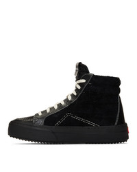 Baskets montantes en cuir noires Rhude