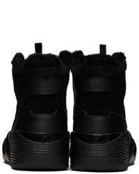 Baskets montantes en cuir noires Giuseppe Zanotti