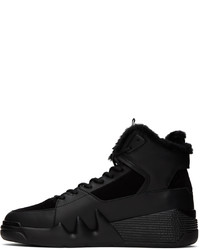 Baskets montantes en cuir noires Giuseppe Zanotti