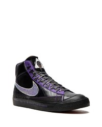 Baskets montantes en cuir noires Nike