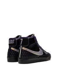 Baskets montantes en cuir noires Nike