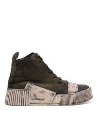 Baskets montantes en cuir noires Boris Bidjan Saberi