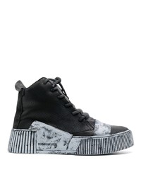 Baskets montantes en cuir noires Boris Bidjan Saberi