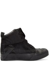 Baskets montantes en cuir noires Boris Bidjan Saberi