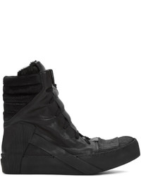 Baskets montantes en cuir noires Boris Bidjan Saberi