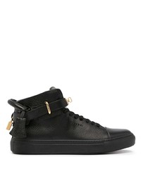 Baskets montantes en cuir noires Buscemi