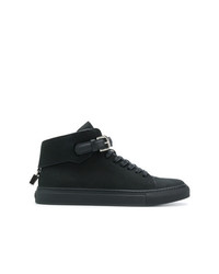 Baskets montantes en cuir noires Buscemi