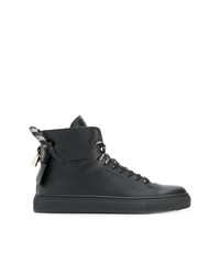 Baskets montantes en cuir noires Buscemi