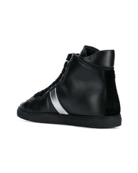 Baskets montantes en cuir noires DSQUARED2