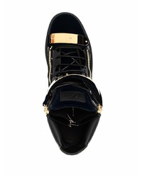 Baskets montantes en cuir noires Giuseppe Zanotti