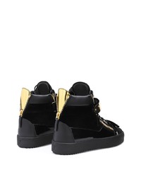 Baskets montantes en cuir noires Giuseppe Zanotti