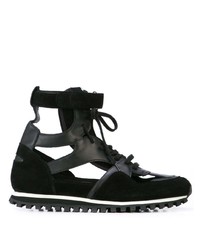 Baskets montantes en cuir noires Comme Des Garcons Homme Plus