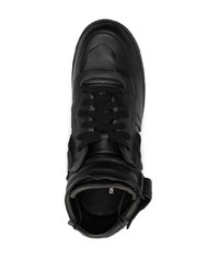 Baskets montantes en cuir noires Comme Des Garcons Homme Plus