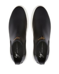 Baskets montantes en cuir noires Giuseppe Zanotti