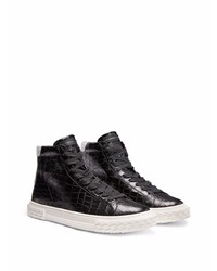 Baskets montantes en cuir noires Giuseppe Zanotti