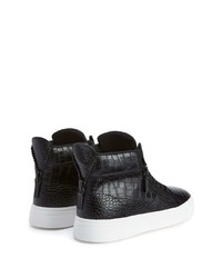 Baskets montantes en cuir noires Giuseppe Zanotti