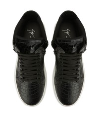 Baskets montantes en cuir noires Giuseppe Zanotti