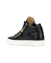 Baskets montantes en cuir noires Giuseppe Zanotti Design