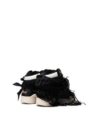 Baskets montantes en cuir noires YSL