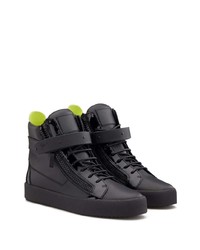 Baskets montantes en cuir noires Giuseppe Zanotti