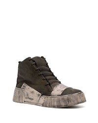 Baskets montantes en cuir noires Boris Bidjan Saberi