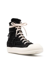 Baskets montantes en cuir noires Rick Owens DRKSHDW