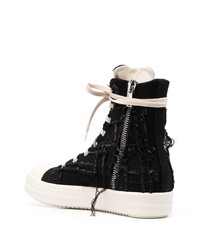 Baskets montantes en cuir noires Rick Owens DRKSHDW