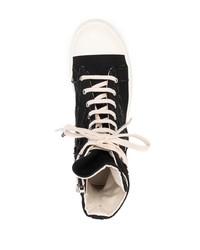 Baskets montantes en cuir noires Rick Owens DRKSHDW